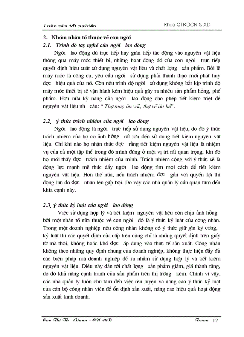 image for page Phân tích thực trạng sử dụng hợp lý và tiết kiệm nguyên vật liệu tại Công ty cổ phần đầu tư xây dựng và sản xuất vật liệu Nam Thắng