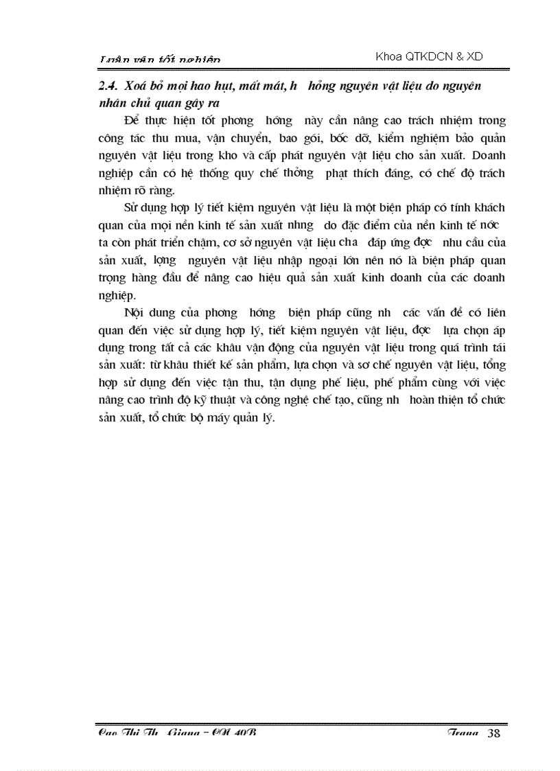 image for page Phân tích thực trạng sử dụng hợp lý và tiết kiệm nguyên vật liệu tại Công ty cổ phần đầu tư xây dựng và sản xuất vật liệu Nam Thắng