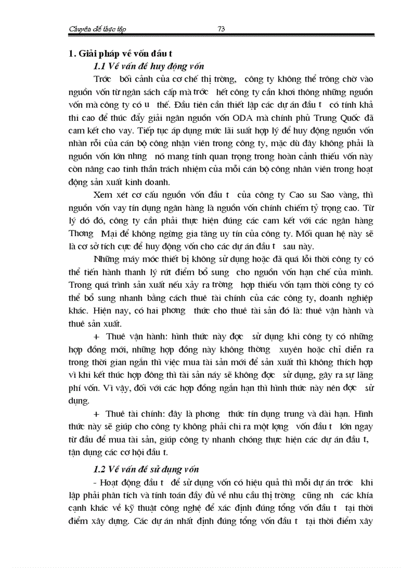 image for page Thực trạng hoạt động đầu tư nâng cao khả năng cạnh tranh của Công ty Cao su Sao vàng 1