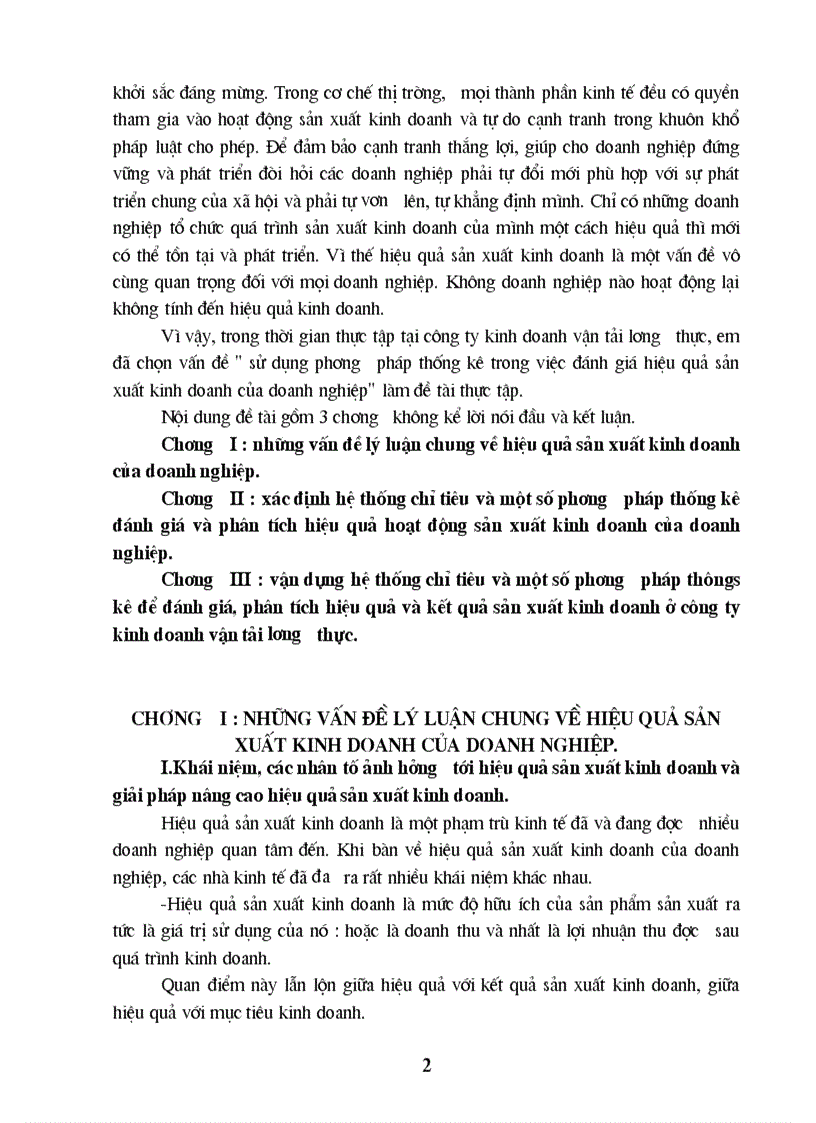 image for page Sử dụng phương pháp thống kê trong việc đánh giá hiệu quả sản xuất kinh doanh ở công ty kinh doanh vận tải lương thực 1