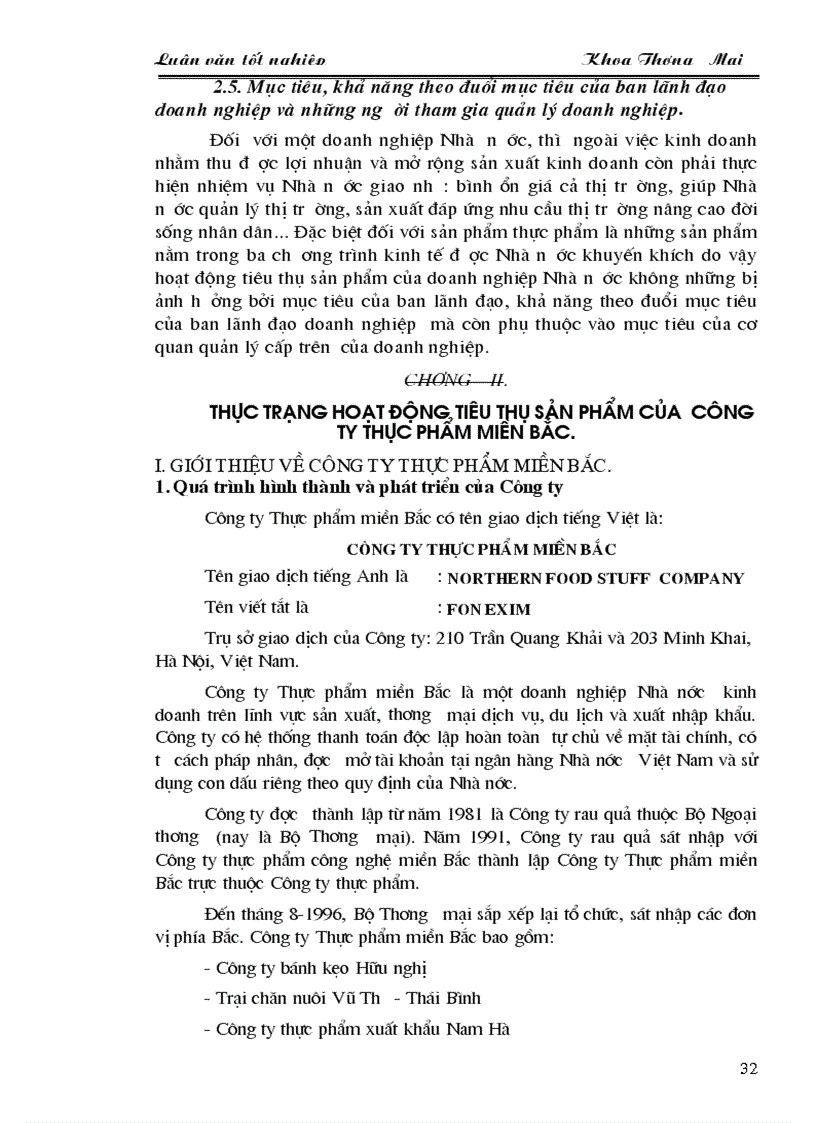 image for page Thực trạng hoạt động tiêu thụ sản phẩm của công ty thực phẩm miền bắc 1