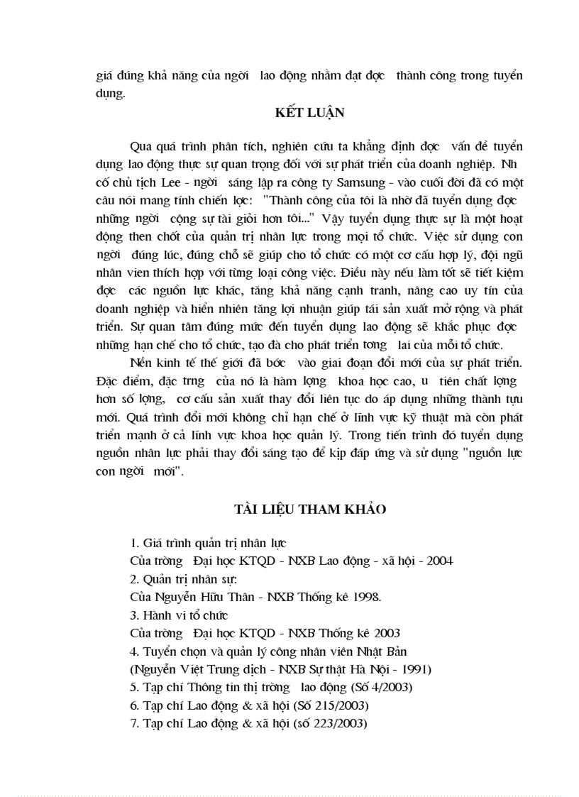 image for page Phương hướng nhằm hoàn thiện công tác tuyển dụng