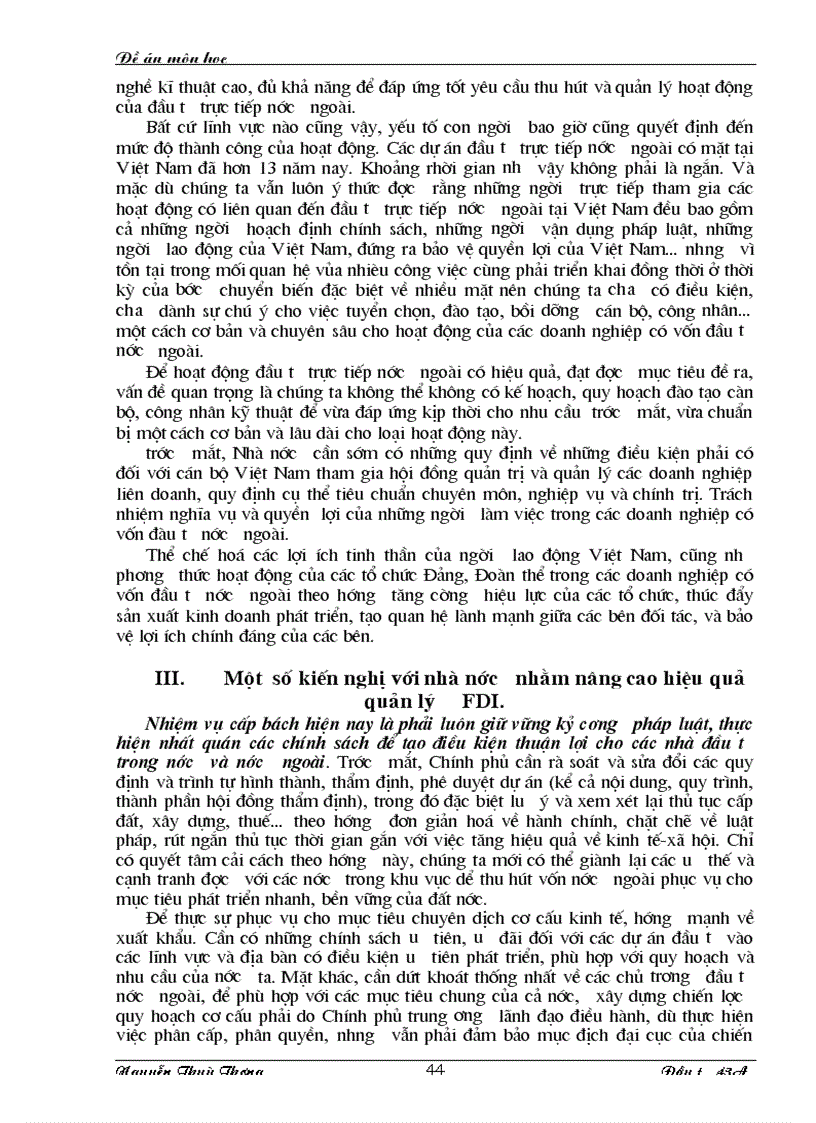 image for page Quản lí nhà nước đối với FDI 1