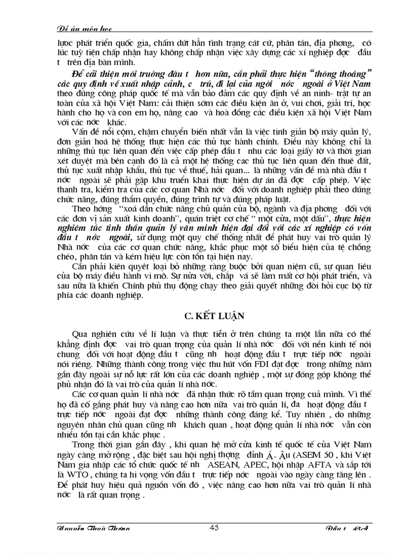 image for page Quản lí nhà nước đối với FDI 1