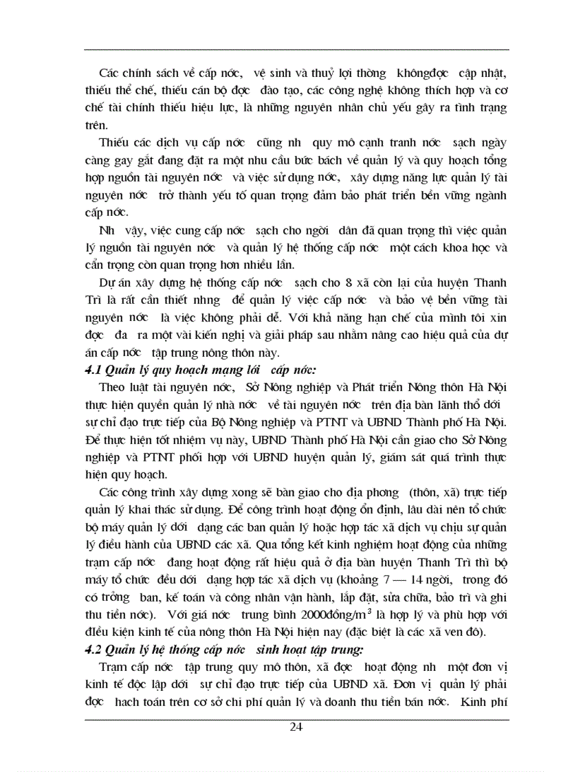 image for page Phân tích chi phí lợi ích của Dự án cấp nước sinh hoạt cho các xã còn lại thuộc huyện Thanh Trì Hà Nội 1
