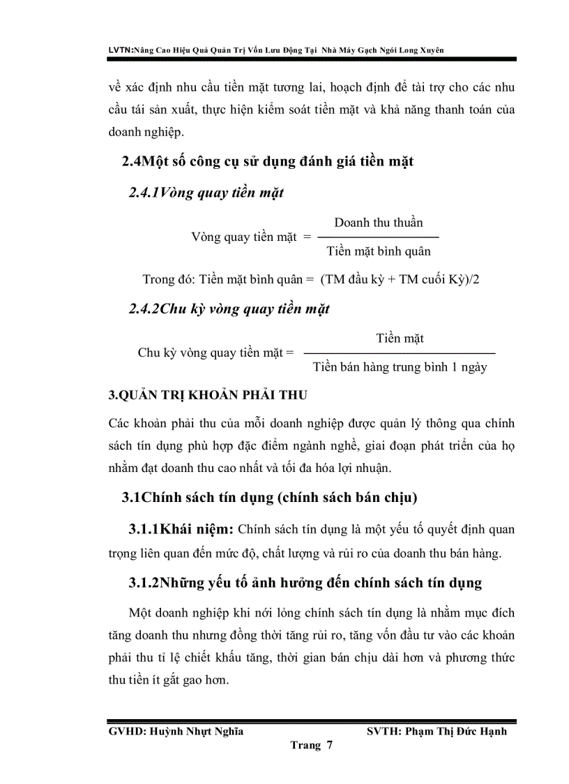 image for page Nâng cao hiệu quả quản trị vốn lưu động tại nhà máy gạch ngói long xuyên