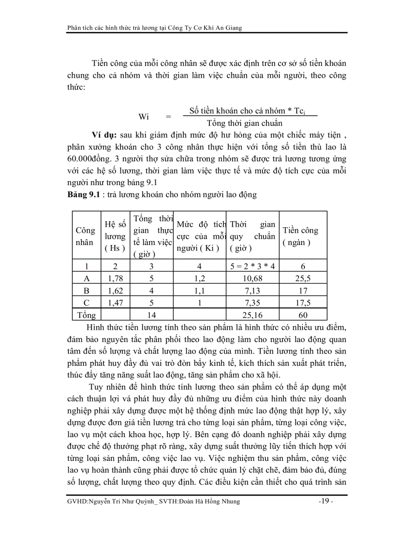 image for page Phân tích các hình thức trả lương của công ty
