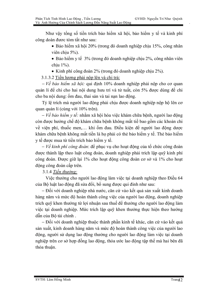 image for page Phân tích tình hình lao động tiền lương và ảnh hưởng của chính sách tiền lương đến năng suất lao động