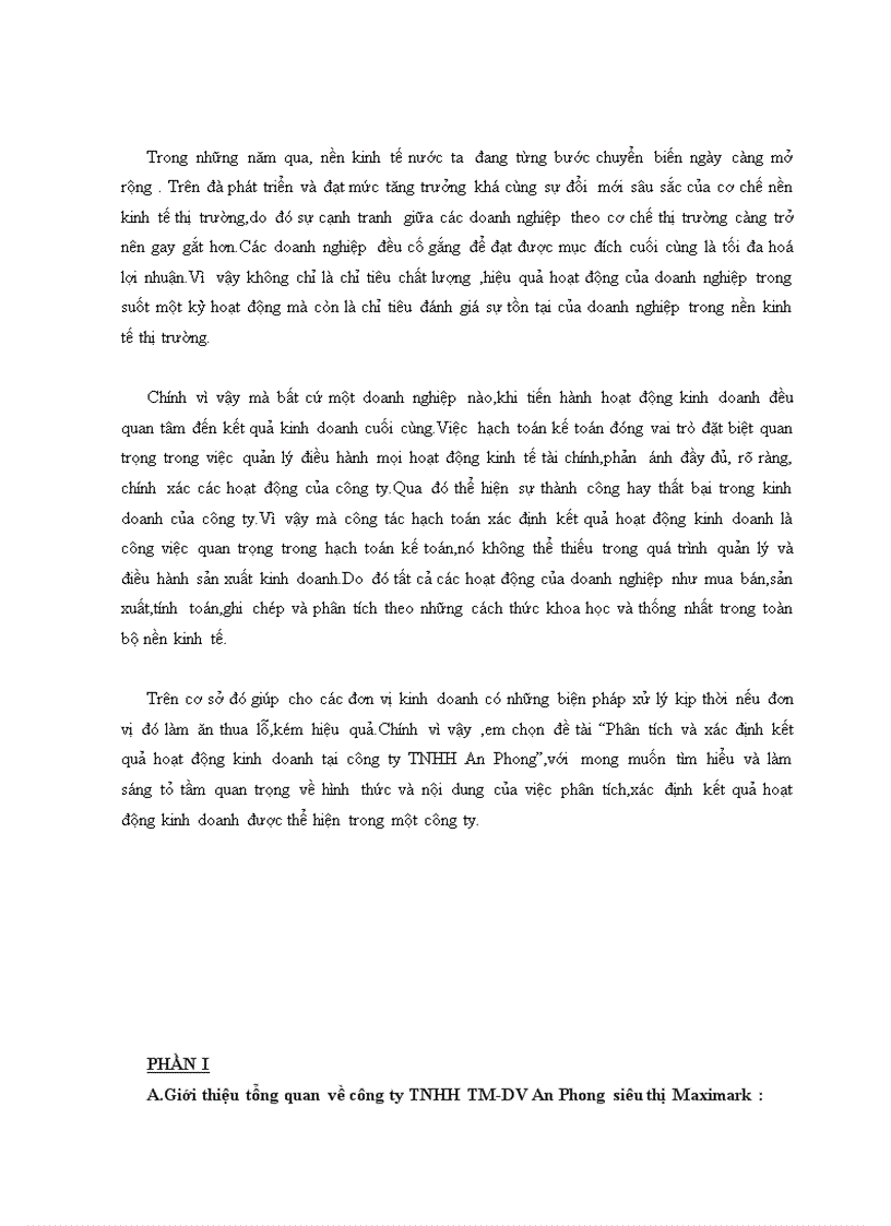 image for page Kế toán xác định và phân tích kết quả hoạt động kinh doanh tại Công ty TNHH TM DV AN PHONG