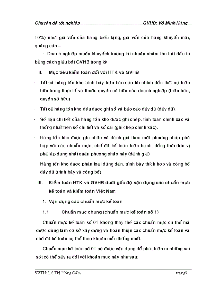 image for page Kiểm toán khoản mục HTK VÀ GVHB