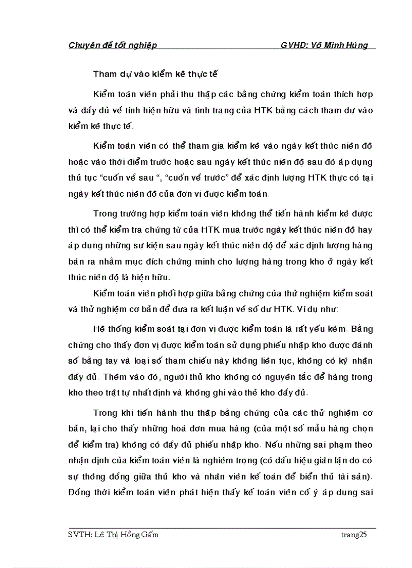 image for page Kiểm toán khoản mục HTK VÀ GVHB