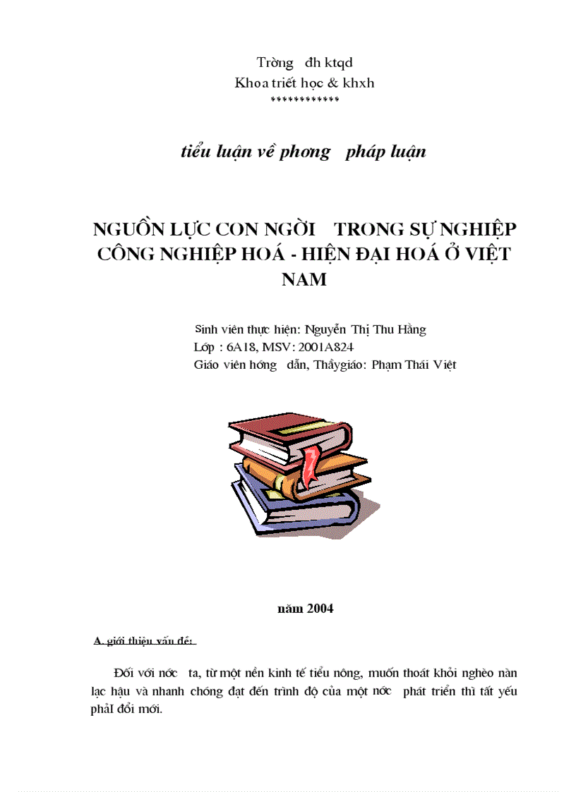 image for page Nguồn lực con người trong sự nghiệp Công nghiệp hoá hiện đại hoá ở việt nam