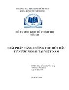 Giải pháp tăng cường thu hút đầu tư nước ngoài tại việt nam