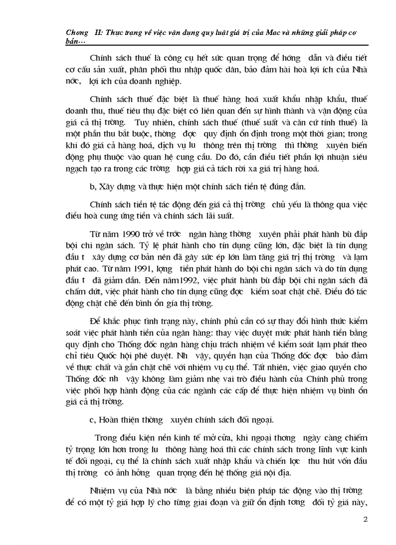 image for page Thực trạng về việc vận dụng quy luật giá trị và những giải pháp cơ bản để thực hiện tốt quy luật giá trị ở nước ta