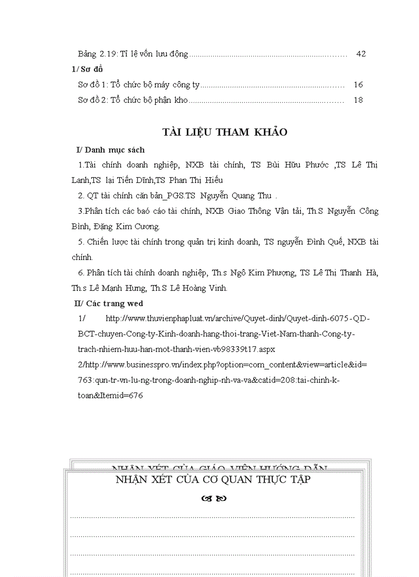 image for page Giải pháp nâng cao hiệu quả sử dụng vốn lưu động tại Công ty TNHH một thành viên thương mại thời trang dệt may Việt Nam