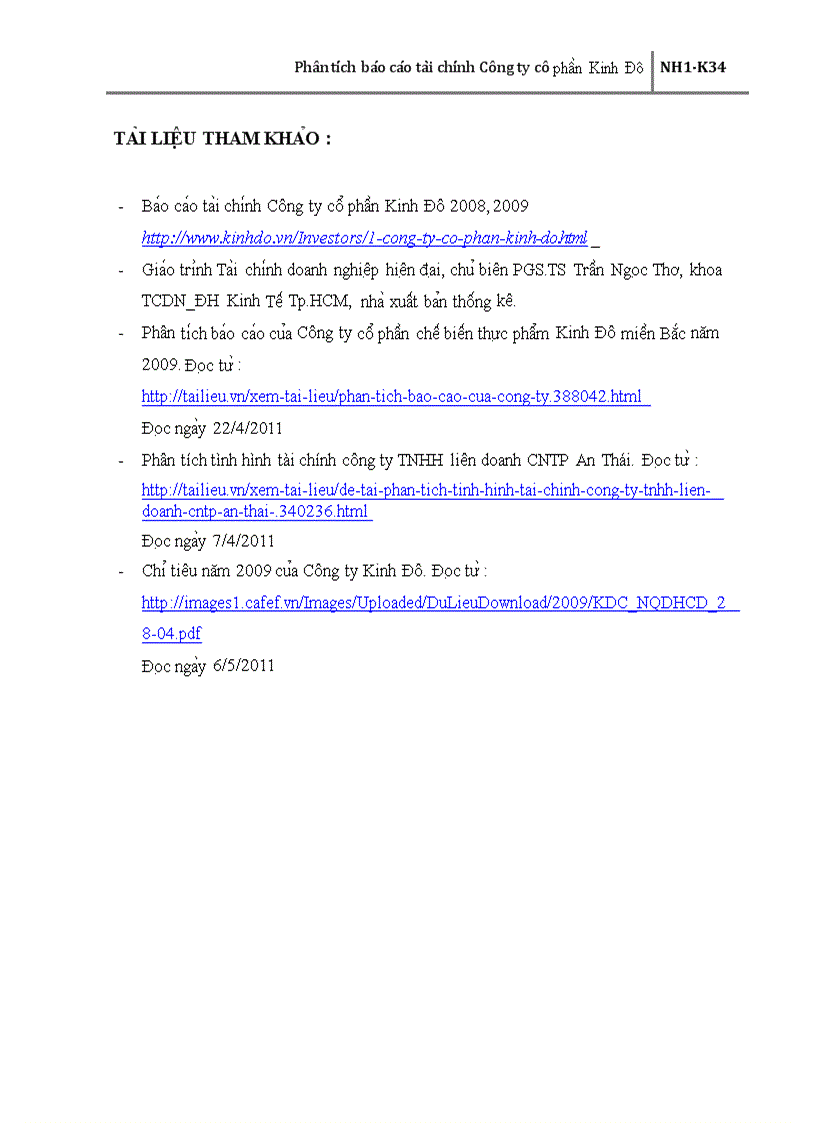 image for page Phân tích báo cáo tài chính Công ty cổ phần Kinh Đô