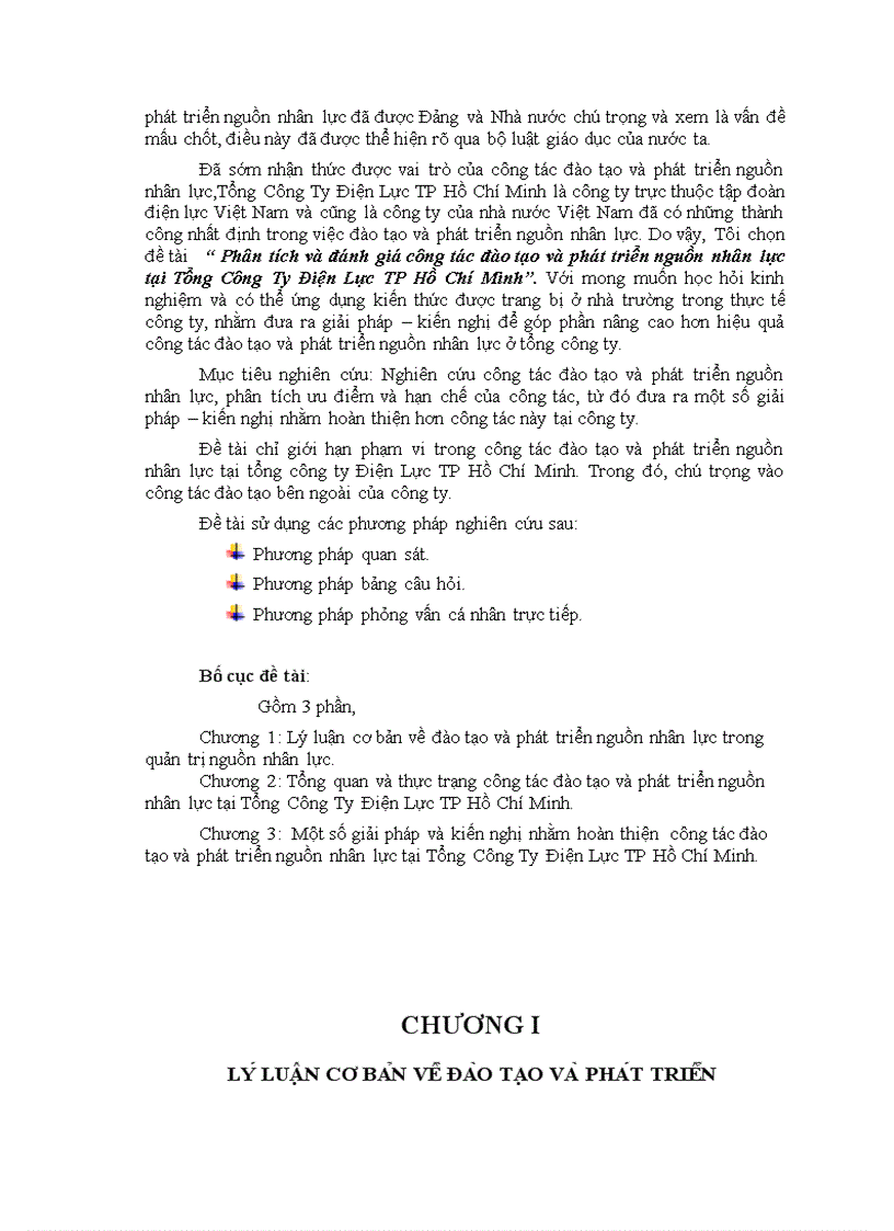 image for page Phân tích và đánh giá công tác đào tạo và phát triển nguồn nhân lực tại tổng công ty điện lực thành phố HỒ CHÍ MINH