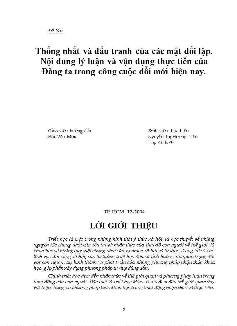image for page Thống nhất và đấu tranh của các mặt đối lập Nội dung lý luận và vận dụng thực tiễn của Đảng ta trong công cuộc đổi mới hiện nay 1