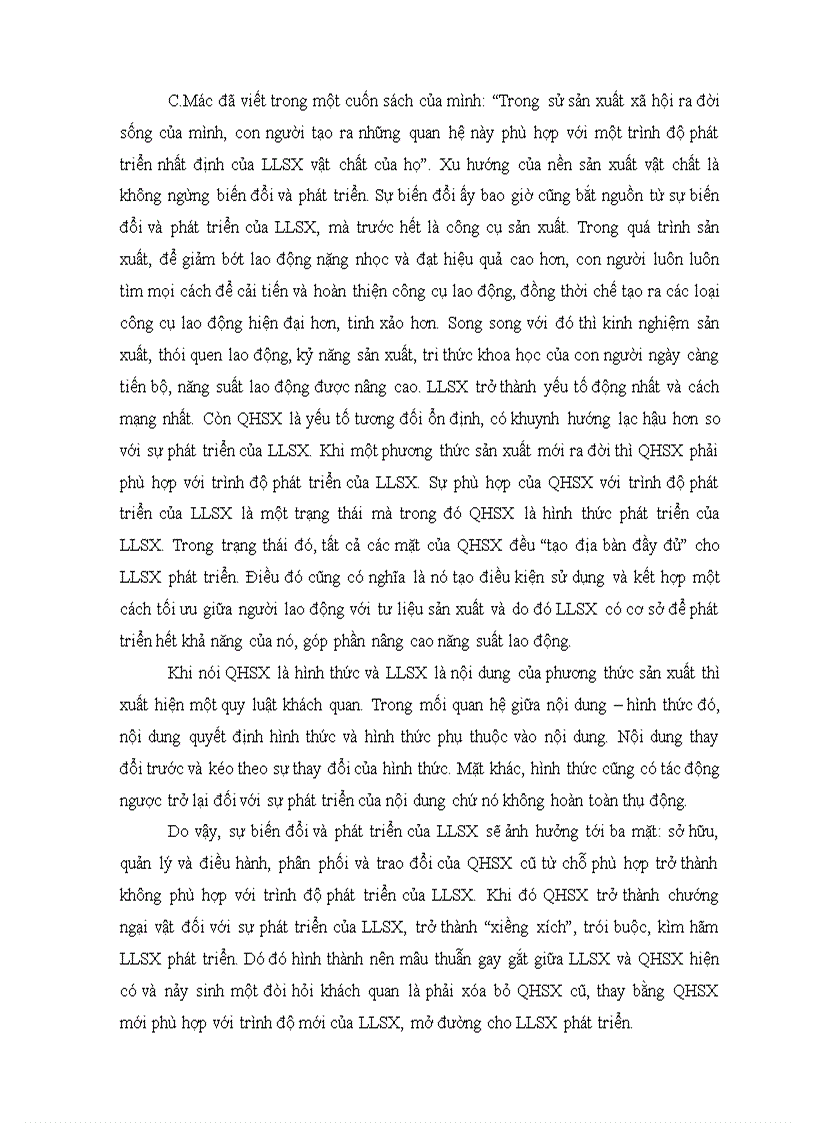 image for page Quy luật về sự phù hợp giữa quan hệ sản xuất với trình độ phát triển của lực lượng sản xuất vận dụng quy luật này vào quá trình phát triển của đất nước ta hiện nay