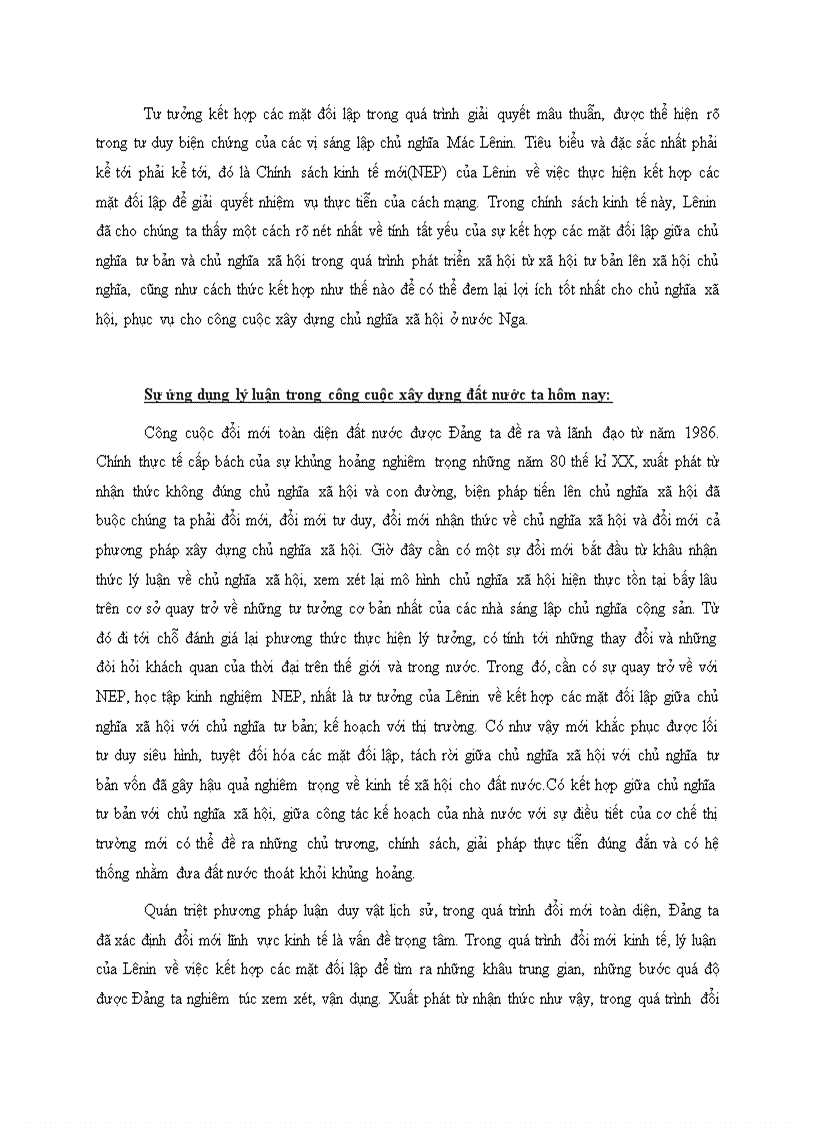 image for page Lý luận kết hợp các mặt đối lập và sự vận dụng nó trong cuộc xây dựng đất nước hôm nay