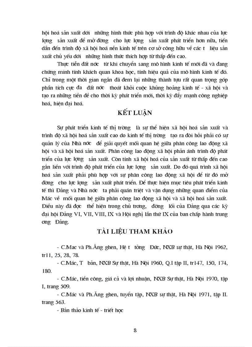 image for page Tìm hiểu mối quan hệ giữa phân công lao động xã hội và xã hội hoá sản xuất qua một số tác phẩm thời kỳ đầu của Mac