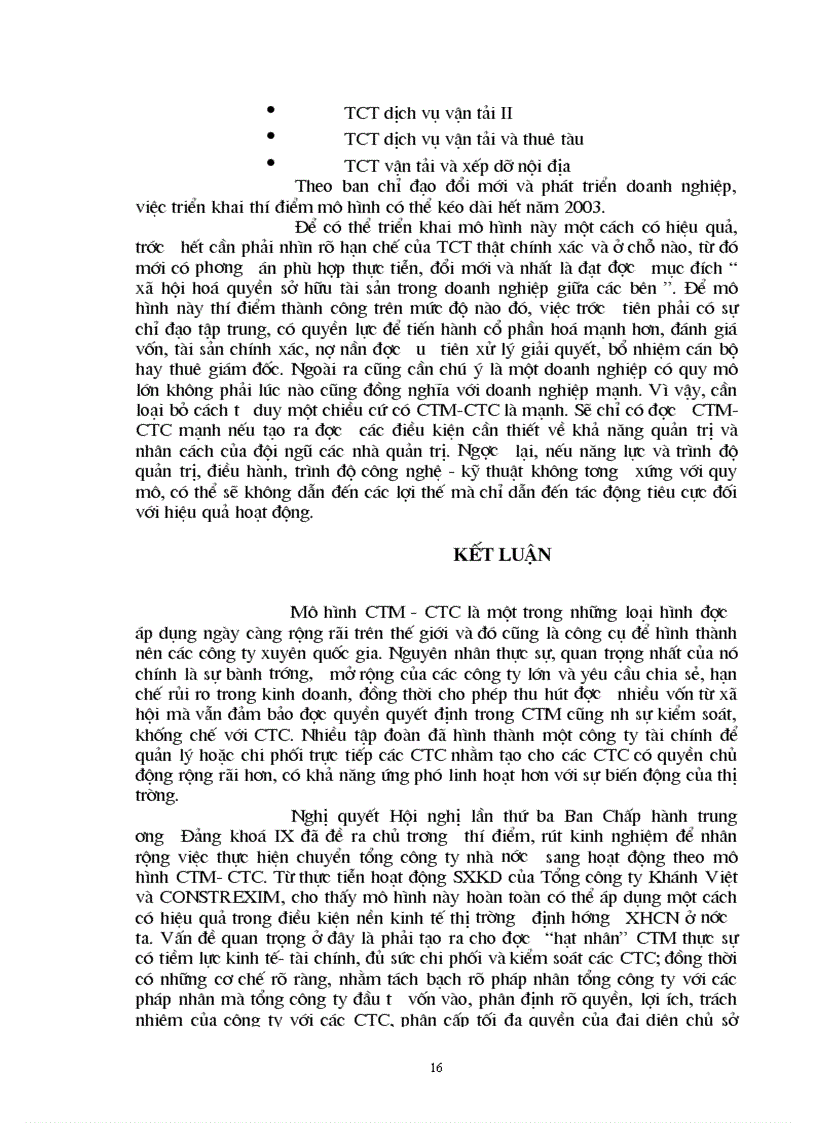 image for page Khả năng vận dụng mô hình công ty mẹ công ty con trong nền kinh tế Việt Nam 1