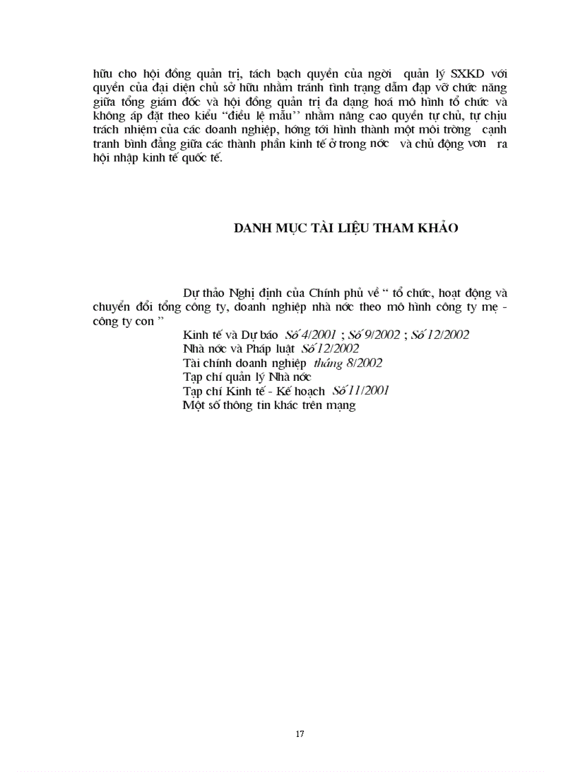 image for page Khả năng vận dụng mô hình công ty mẹ công ty con trong nền kinh tế Việt Nam 1