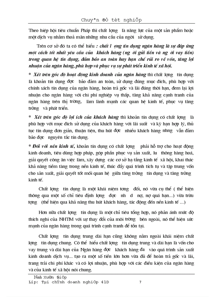 image for page Một số giải pháp nâng cao chất lượng tín dụng trung và dài hạn tại sở I ngân hàng đầu tư và phát triển việt nam 1