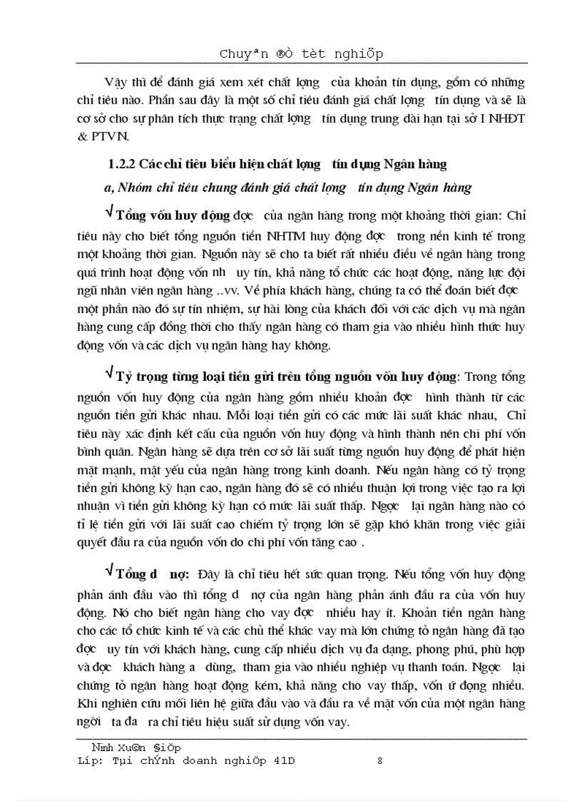 image for page Một số giải pháp nâng cao chất lượng tín dụng trung và dài hạn tại sở I ngân hàng đầu tư và phát triển việt nam 1