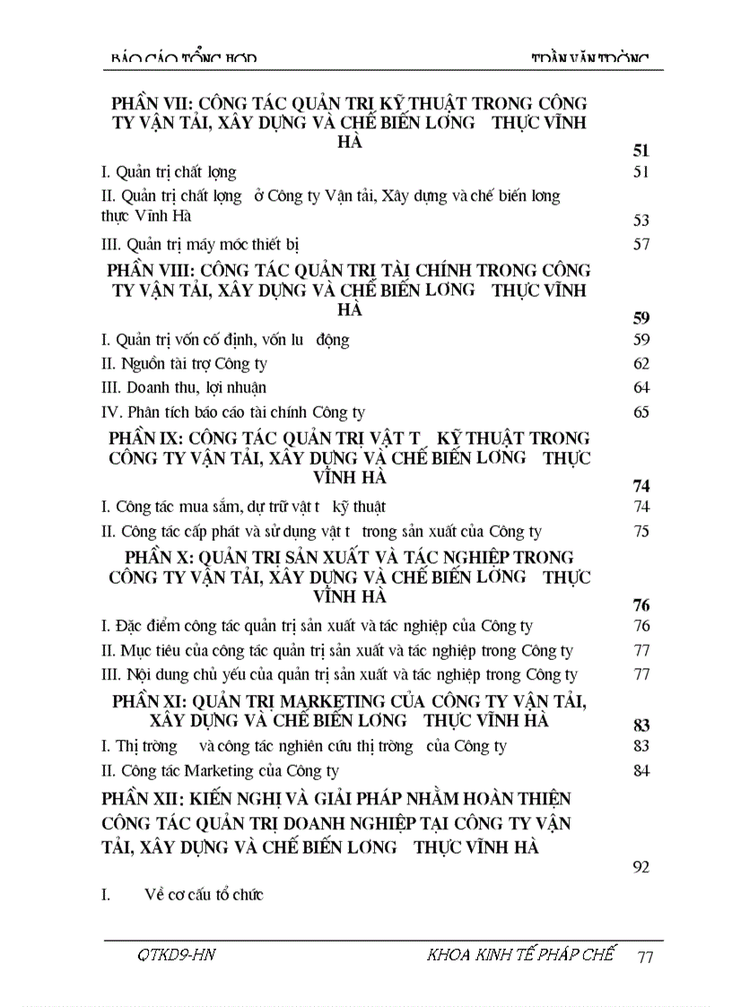 image for page Kiến nghị và giải pháp nhằm hoàn thiện công tác quản trị doanh nghiệp tại Công ty Vận tải Xây dựng và chế biến lương thực Vĩnh Hà 1