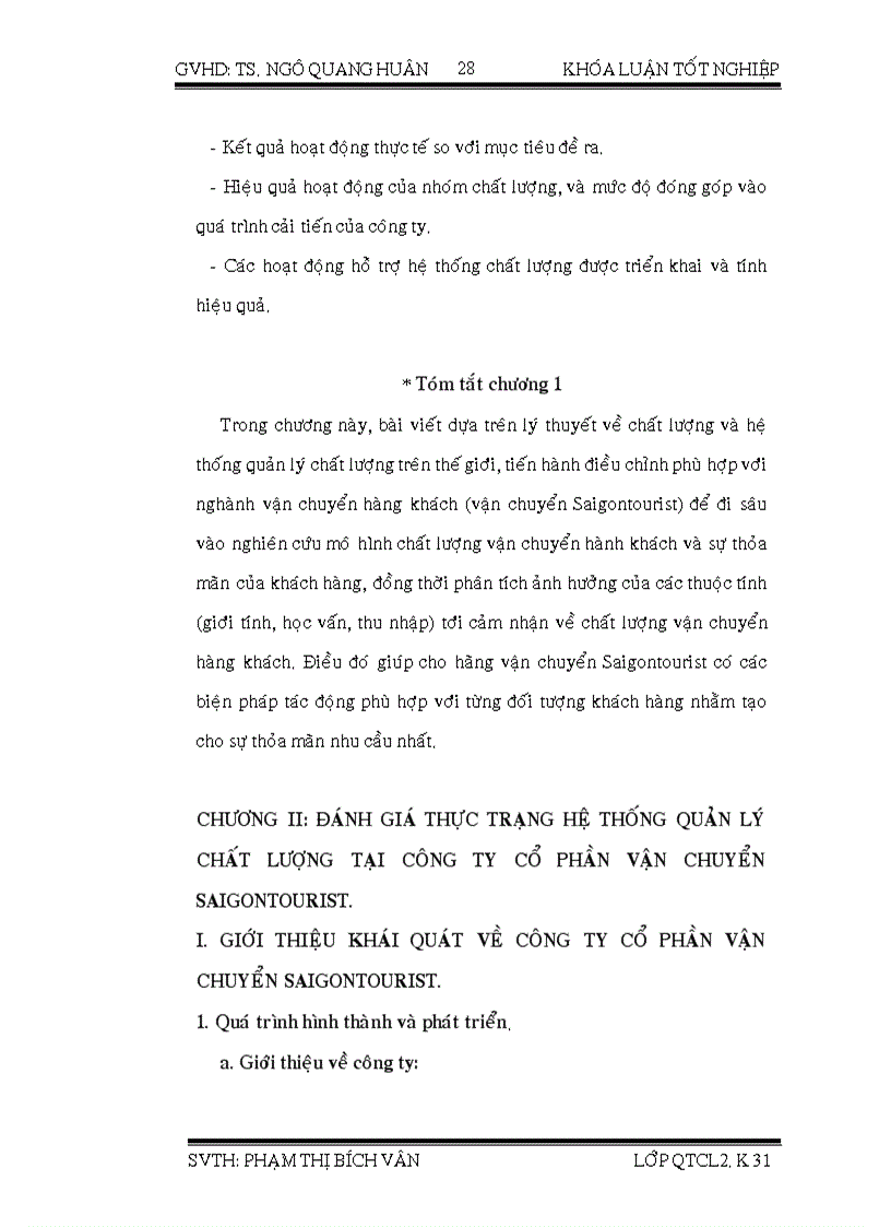 image for page Đánh giá thực trạng hệ thống quản lý chất lượng tại công ty cổ phần vận chuyển saigontourist