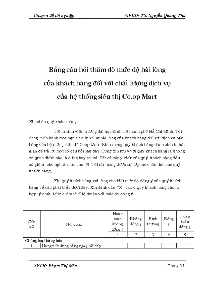 image for page Nghiên cứu các yếu tố ảnh hưởng đến sự hài lòng của khách hàng đối với dịch vụ bán hàng của hệ thống siêu thị CoopMart