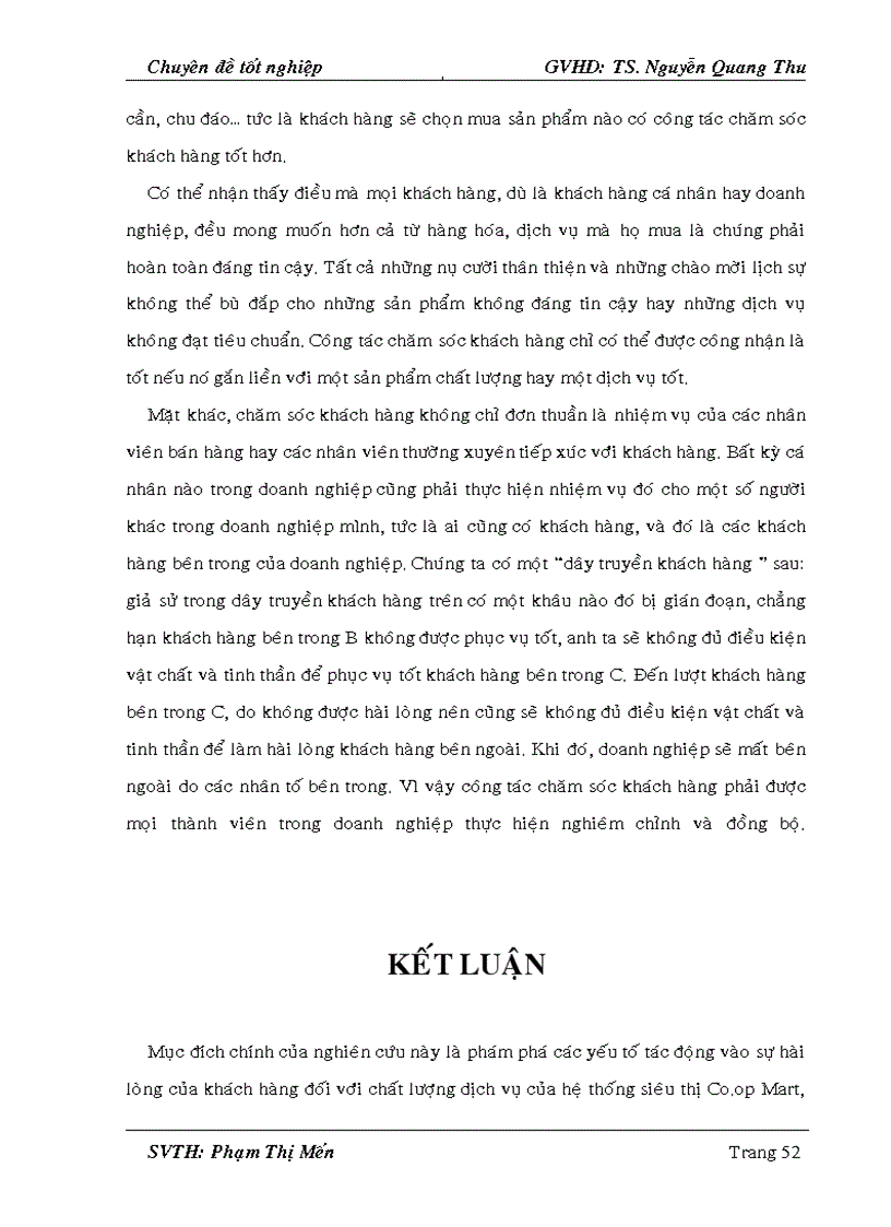 image for page Nghiên cứu các yếu tố ảnh hưởng đến sự hài lòng của khách hàng đối với dịch vụ bán hàng của hệ thống siêu thị CoopMart