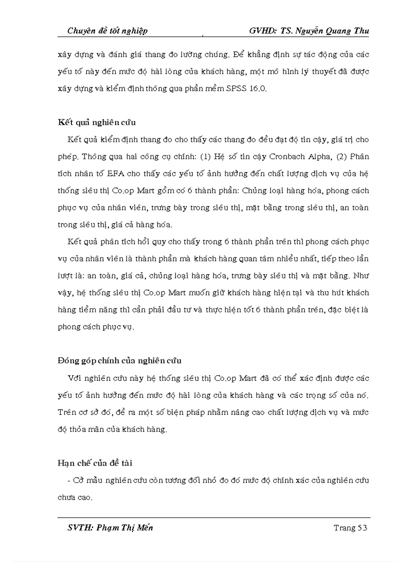 image for page Nghiên cứu các yếu tố ảnh hưởng đến sự hài lòng của khách hàng đối với dịch vụ bán hàng của hệ thống siêu thị CoopMart