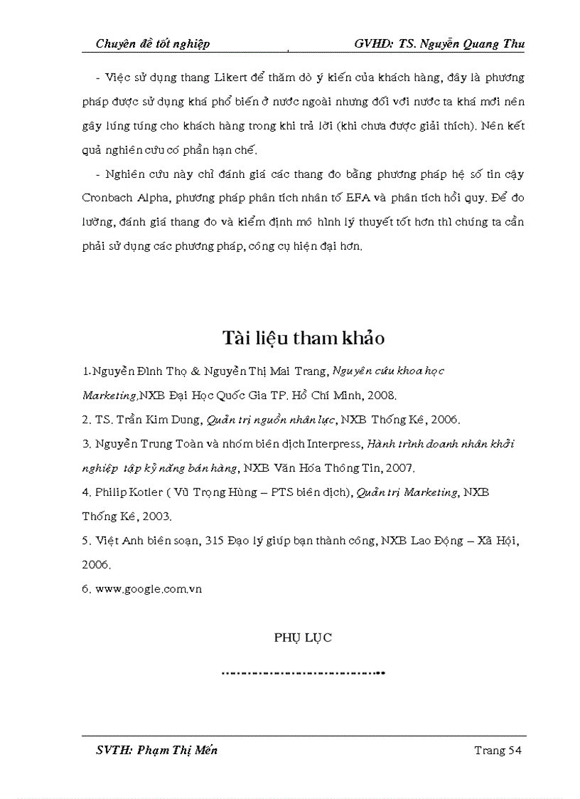 image for page Nghiên cứu các yếu tố ảnh hưởng đến sự hài lòng của khách hàng đối với dịch vụ bán hàng của hệ thống siêu thị CoopMart