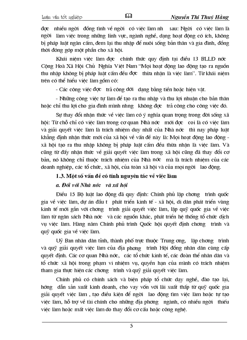 Chế độ pháp lý về việc làm ở Việt Nam những vấn đề cần hoàn thiện 1