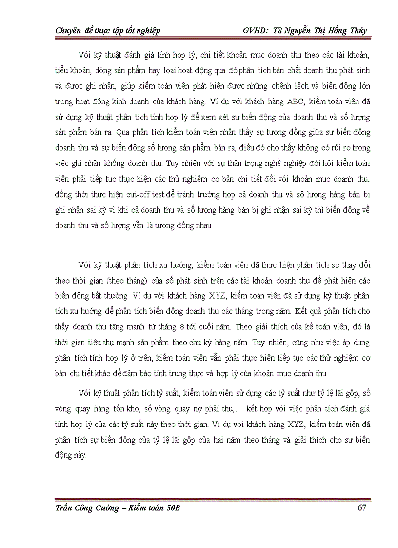 image for page Vận dụng thủ tục phân tích đối với kiểm toán khoản mục doanh thu bán hàng và cung cấp dịch vụ trong kiểm toán báo cáo tài chính do công ty tnhh ernst young việt nam thực hiện