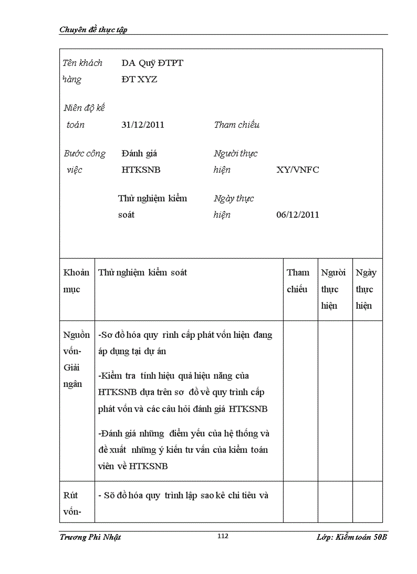 image for page Quy trình đánh giá hệ thống kiểm soát nội bộ trong kiểm toán báo cáo tài chính do Công ty TNHH Kiểm toán độc lập quốc gia Việt Nam VNFC thực hiện