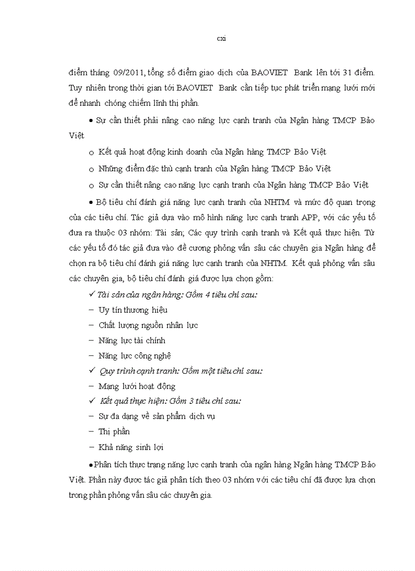 image for page Nâng cao năng lực cạnh tranh của Ngân hàng Thương mại cổ phần Bảo Việt