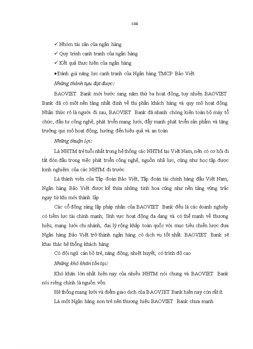 image for page Nâng cao năng lực cạnh tranh của Ngân hàng Thương mại cổ phần Bảo Việt