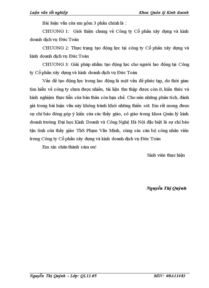 image for page Một số giải pháp nhằm tạo động lực cho người lao động tại Công ty Cổ phần xây dựng và kinh doanh dịch vụ Đức Toàn