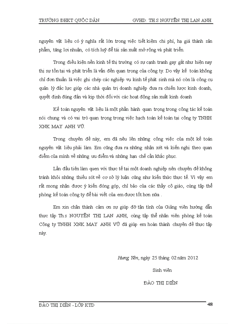 image for page Hoàn thiện kế toán nguyên vật liệu tại công ty TNHH XNK MAY ANH VŨ