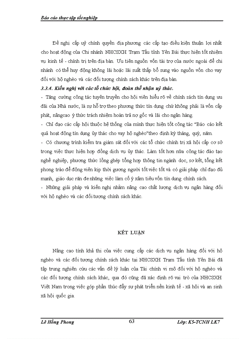 image for page Nâng cao tính khả thi của việc cung cấp dịch vụ ngân hàng cho hộ nghèo và các đối tượng chính sách khác tại Ngân hàng Chính sách xã hội Trạm Tấu tỉnh Yên Bái