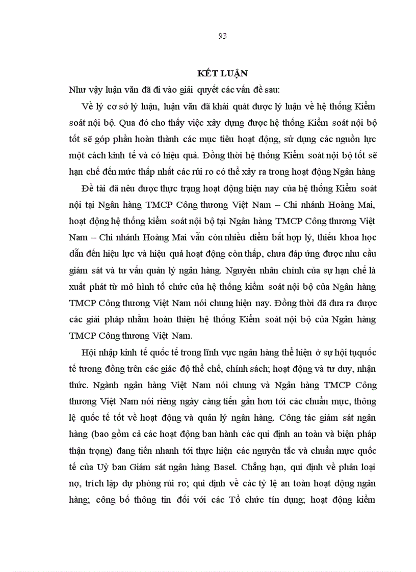 image for page Thực trạng của hệ thống Kiểm soát nội bộ tại Ngân hàng TMCP Công thương Việt Nam Chi nhánh Hoàng Mai