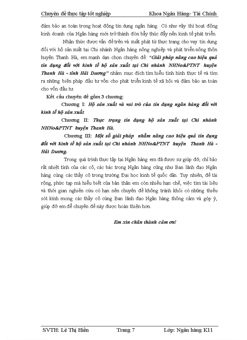 image for page Giải pháp nâng cao hiệu quả tín dụng đối với kinh tế hộ sản xuất tại Chi nhánh NHNo PTNT huyện Thanh Hà tỉnh Hải Dương
