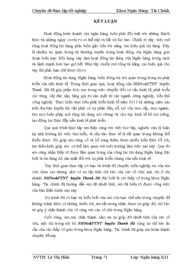 image for page Giải pháp nâng cao hiệu quả tín dụng đối với kinh tế hộ sản xuất tại Chi nhánh NHNo PTNT huyện Thanh Hà tỉnh Hải Dương