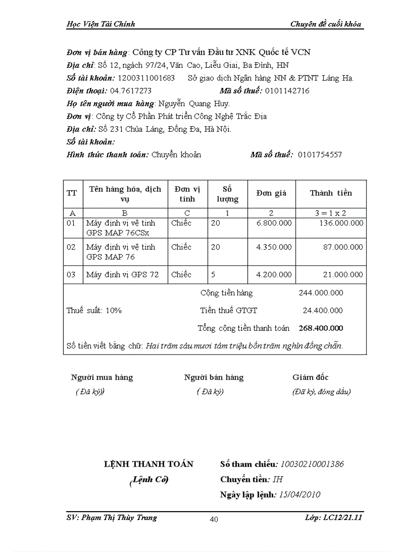 image for page Hoàn thiện công tác kế toán bán hàng và xác định kết quả bán hàng tại Công ty cổ phần Tư vấn Đầu tư XNK Quốc tế VCN