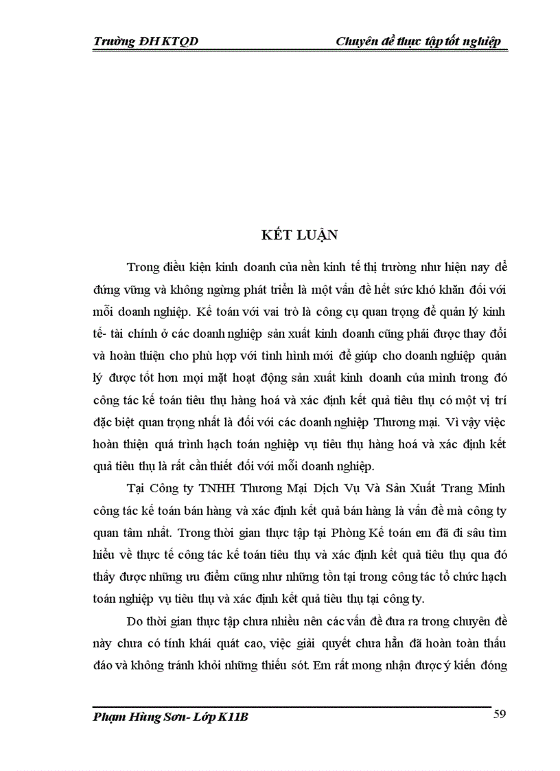 image for page Hoàn thiện kế toán bán hàng và xác định kết quả kinh doanh tại Công ty TNHH Thương Mại Dịch Vụ và Sản Xuất Trang Minh