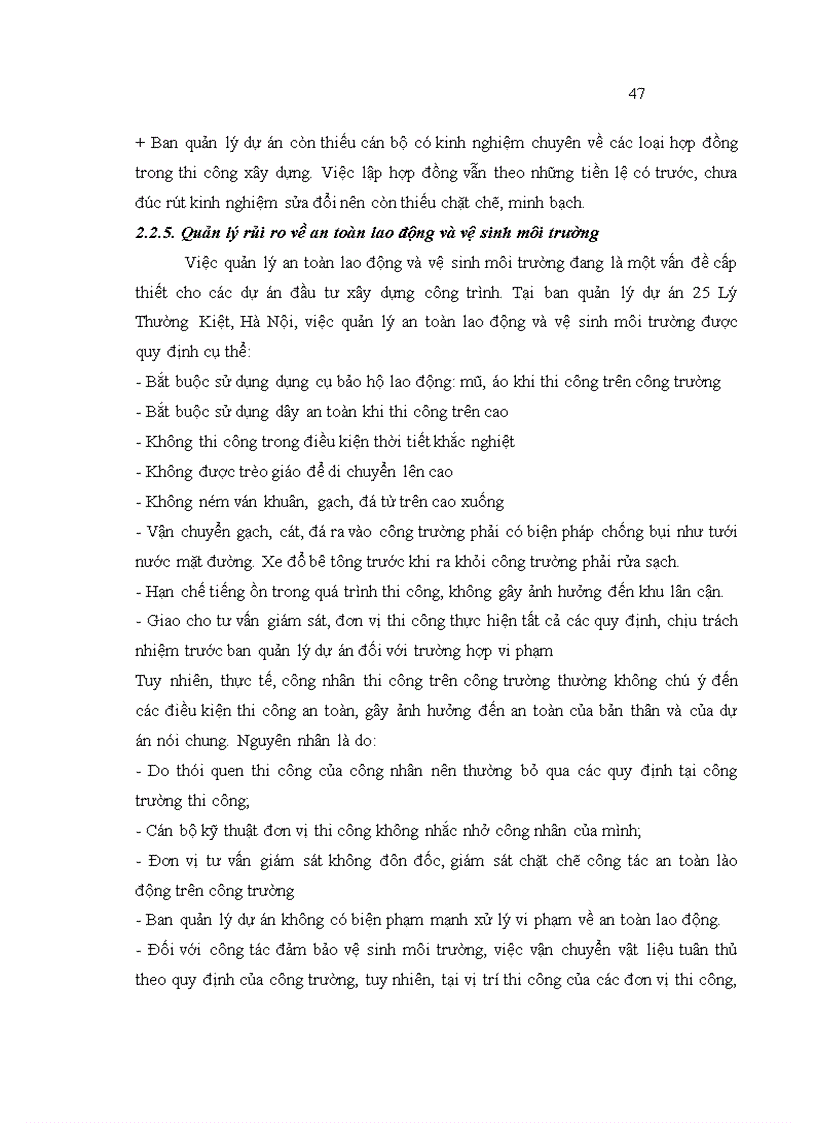 image for page Quản lý rủi ro trong dự án đầu tư xây dựng cơ bản của Tổng công ty tư vấn xây dựng Việt Nam áp dụng tại công trình 25 Lý Thường Kiệt Hà Nội