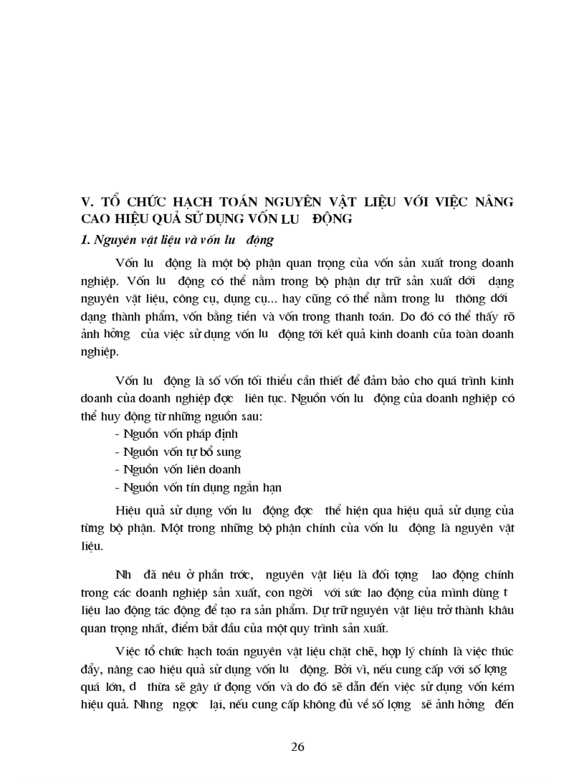 image for page Hạch toán chi tiết nguyên liệu vật liệu với việc nâng cao hiệu quả sử dụng vốn lưu động trong sản xuất kinh doanh tại Công ty Điện thoại Hà Nội